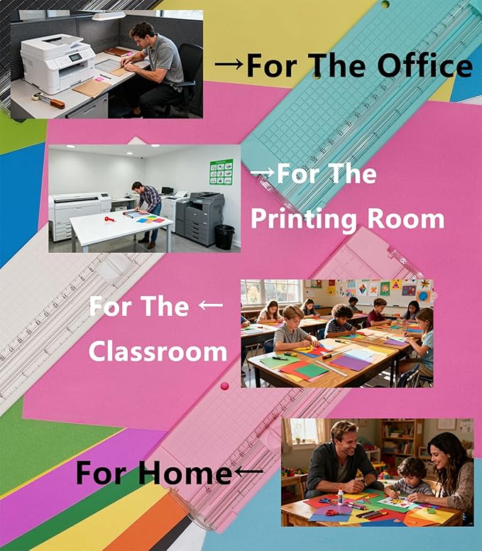 Portable A5 Paper Cutter,10.6Inch Titanium Straight Rotary Trimmers with Security Blade and Foldable Ruler,Scrapbook Paper Cutters for Cardstock Coupon,Label,Christmas and Birthday Gifts(1PC,White)