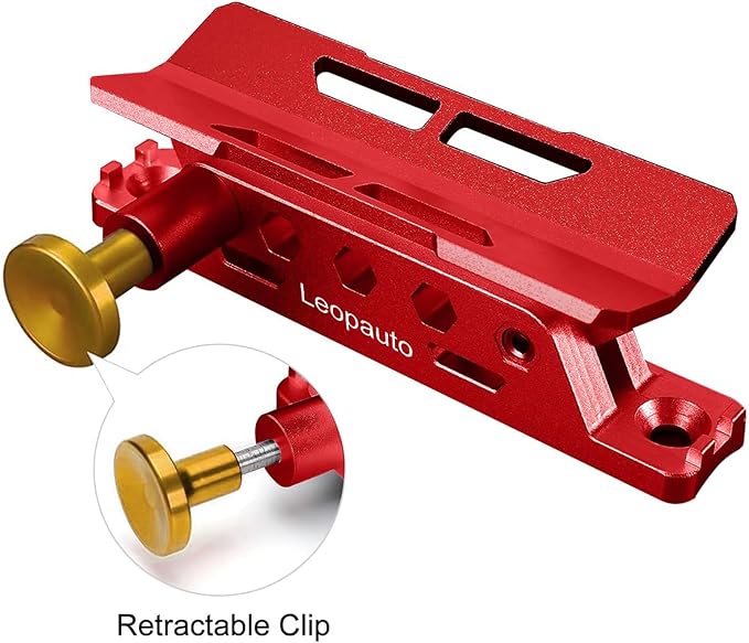 Universal Vehicle Fire Extinguisher Bracket, Aluminum Adjustable Quick Release Roll Bar Fire Extinguisher Bottle Mount with 8 Clamps, Compatible with Jeep Wrangler JK TJ Rubicon UTV, Red