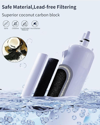W10295370A Water Filter Replacement Compatible with EDR1RXD1,W10295370,WHR1RXD1,P4RFWB,P8RFWB2L,46-9930,46-9081,Filter 1 (4)