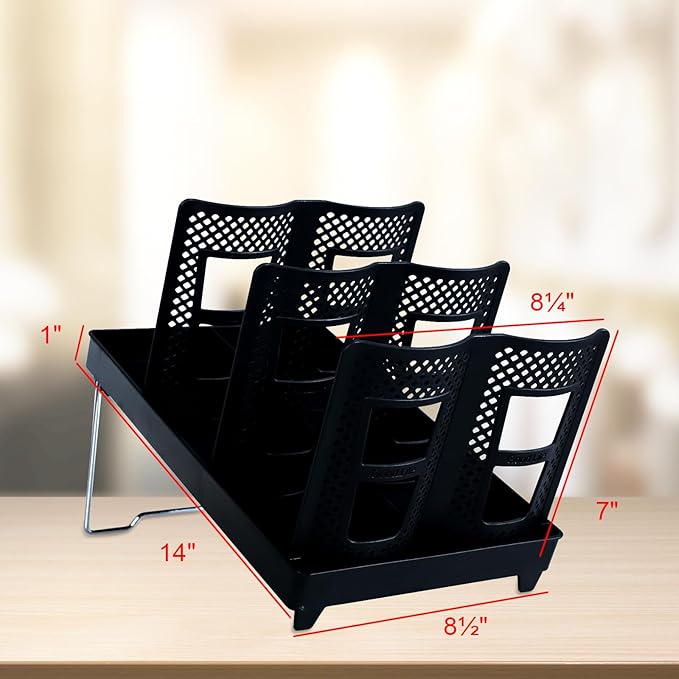 Coffee Cup Holder - Lid Rack Disposable Paper Cup Dispenser 6 Slot Countertop Cup Organizer for Coffee Station, Kitchen, Bar, Office, Restaurant