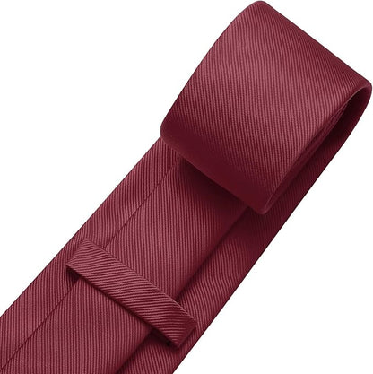 DecTwig Men's Ties Solid Color Formal Neckties 3.15" (8CM) Black Ties For Men