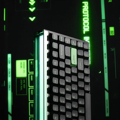 MelGeek MADE84 Pro Wired Keyboard, Hall Effect Magnetic Switch Gaming Keyboard, 75% Compact Rapid Trigger, Hot-Swappable, RGB Snap Tap & Adjustable Actuation, Online HIVE Custom (DF Green)