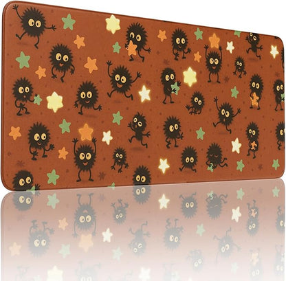 Large Mouse Pad, Desk Mat,Extended Non-Slip Keyboard Mouse Pad Waterproof Office Desk Pad 27.5" x 11.8" Anime Mouse Pads(Black Coal Ball)