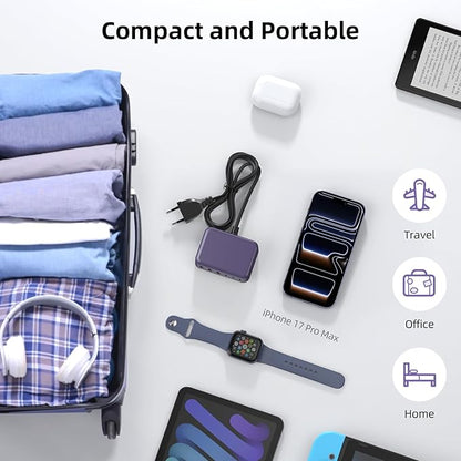 100W GaN USB-C Charger Block – 6-Port Fast Charging Station for iPhone, iPad & Laptop