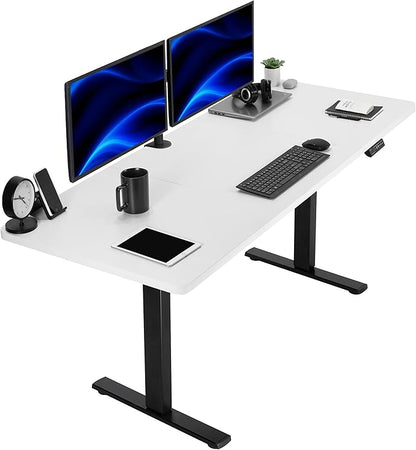 VIVO Electric 71 x 30 in Standing Desk, Memory Height Adjustment, 1B Series, White Top Black Frame, DESK-KIT-1B7W