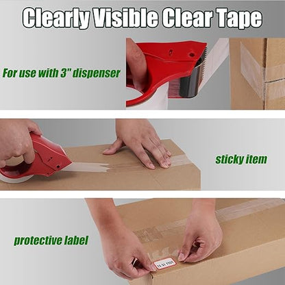 Lichamp Clear Packing Tape, 18 Rolls Heavy Duty Packaging Tape Refill for Moving Boxes, Mail Shipping Supplies, 1.88 inch x 55 Yard x 2.6 mil, A218TP