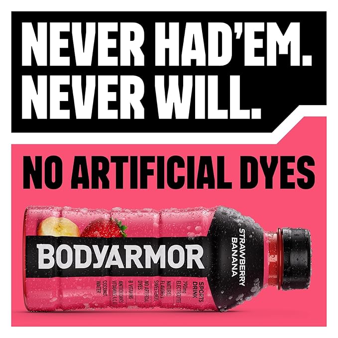 BODYARMOR ZERO Sugar Watermelon Strawberry, Sugar Free Sports Drink - Low-Calorie Hydration - Natural Flavors with Potassium Packed Electrolytes, Antioxidants, and B-vitamins, 12 fl oz (Pack of 8)