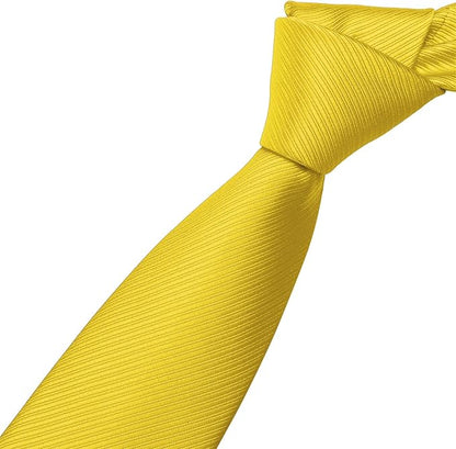 KOOELLE Men's Ties Solid Pure Color Plain Neckties Formal Black Ties For Men