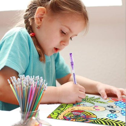 160 Colors Gel Pen Ink Refills, Glitter Neon Gel Ink Pens Refills Replace Cartridges for Glitter Gel Pens Set,for Kids Drawing Adult Coloring Books Journaling Women Gifts, No Repeats