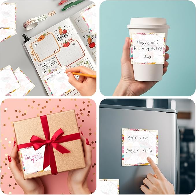 Sticky Notes 3x3 Inches, 2 Pack Cute Colorful Bright Self-Stick Note Pads, Easy to Post for Home, Office, Notebook, Meeting Boho Colorful Bird