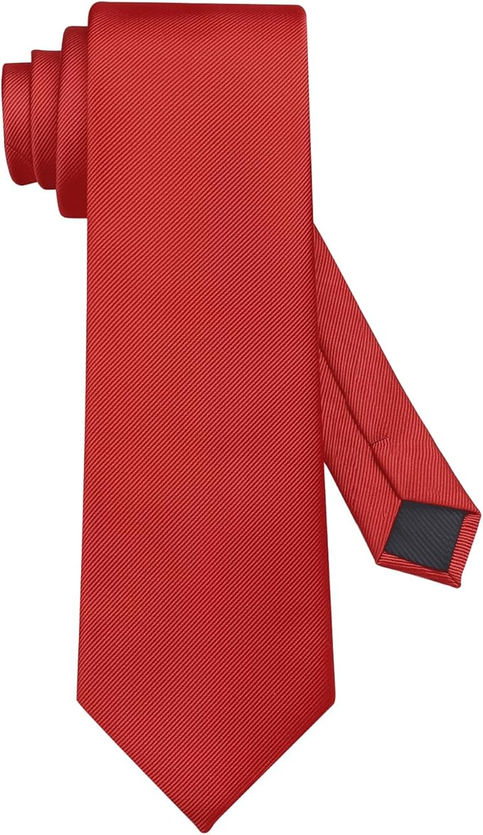 DecTwig Men's Ties Solid Color Formal Neckties 3.15" (8CM) Black Ties For Men