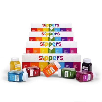 Little Sippers for Kids by Raw Generation (8-Week Box) – Easy Nutrition for Your Child - 40 Fruits & Vegetables in One Week with 100% Raw Juices – No Added Sugars or Colors, Kid-Approved Flavors