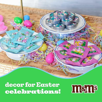 M&M'S WORLD Easter Milk Chocolate Candy Favors, Festive Spring Themed Treats in sharable favor packs, Perfect for Egg Hunts, Basket Fillers, Party Favors, and Seasonal Snacking