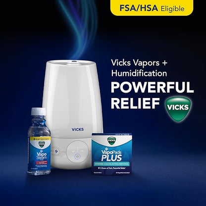 Vicks VapoPads Plus with Intense Cold Blasting Menthol - Vapor Pads Refill for Vicks Humidifiers and Steam Inhalers, Scent Pads for Congestion Relief, 20-Pack, Box Color May Vary