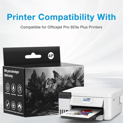 923XL 923e Ink Cartridges for HP OfficeJet Pro 8135 8130 8139 8138 8122 8120 8124 8125 8130 8132 8134 Printers (4 Pack with Chip)