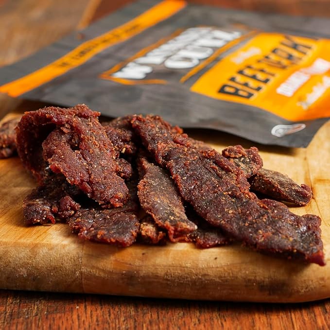 Wicked Cutz Orange Teriyaki Beef Jerky, 24g Protein Per Bag, Tender & Easy to Chew Alternative to Teriyaki Beef Sticks, USA Made High Protein Carnivore Snacks (2 Bags)