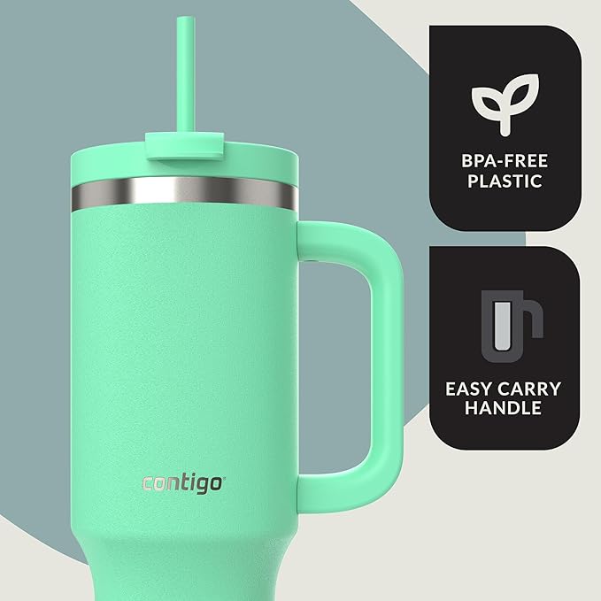 Contigo Streeterville 40oz Tumbler, Stainless Steel Vacuum Insulated, Leak-Proof, Cold for 29 Hours, Reef