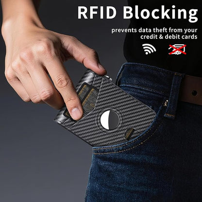 Men’s RFID Blocking Zipper Large Dimensions Wallet with 2 ID Windows - Large Capacity Design, 13 Credit Card Slots