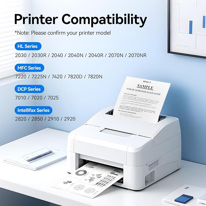 TN350 Toner Cartridge High Yield 2 Black Replacement for Brother TN-350 TN 350 Toner Compatible with Intellifax 2820 2910 2920 HL-2030 HL-2070N HL-2040 DCP-7020 MFC-7220 MFC-7225n MFC-7420 MFC-7820N