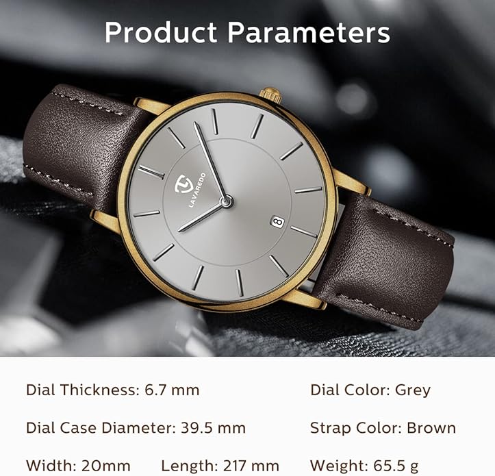BEN NEVIS Watch, Mens Watch, Minimalist Fashion Simple Wrist Watch Analog Date with Leather Strap