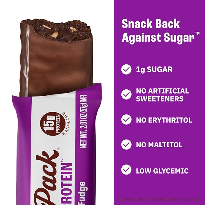 Munk Pack Brownie Nut Fudge Keto Protein Bars Stocking Stuffers | 15g Protein, 1g Sugar, 4g Net Carbs | Vegan, Plant-Based Snacks for Gut Health | 12 Count