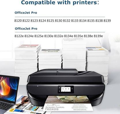 923XL (923e) Ink Cartridges Fit for HP OfficeJet Pro 8130e 8135e 8125e Printers Replacement for 923 e XL for HP923 8122e 8138e 8139e 8125e 8124 8124e 8130 8132e 8134e Black Cyan Magenta Yellow 4 Pack