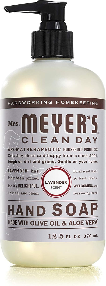 Mrs. MEYER'S New 6 Scent Variety Pack, 1 Peony, 1 Geranium, 1 Honeysuckle, 1 Basil, 1 Lavender, 1 Lemon Verbena, 6 CT