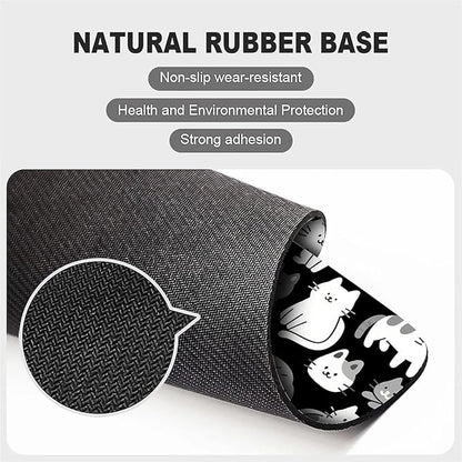 Square Mouse Pad Cute Kitty, Personalized Premium-Textured Custom Mouse Mat Design, Washable Mousepad Cloth, Non-Slip Rubber Base Computer Mouse Pads for Wireless Mouse