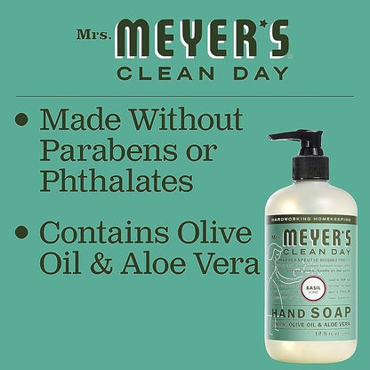 Mrs. MEYER'S Liquid Hand Soap Variety, 1 Basil, 1 Snowdrop Hand Soap, 1 CT