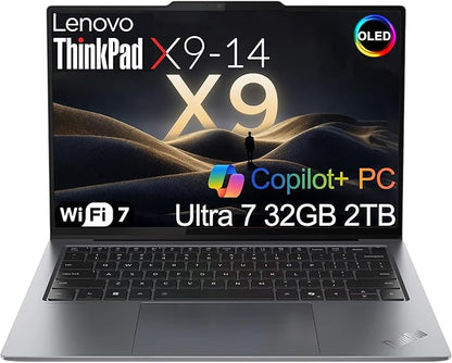 Lenovo ThinkPad X9 14 Aura Edition Business AI Laptop (14" FHD+ OLED, Intel Core Ultra 7 258V, 32GB DDR5, 2TB SSD) ultrathin Copilot+ PC, Backlit, FP, IR Webcam, 2x Thunderbolt 4, Wi-Fi 7, Win 11 Pro