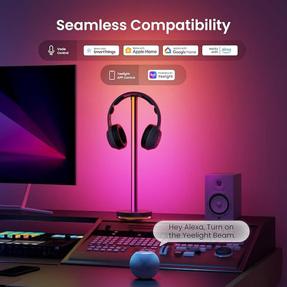 YEELIGHT RGB Smart Light Bars, Dual-Sided 16 Million Colors Gaming Backlight with Music Sync & App Control, 16" Immersive 3-Side Lighting, Real-Time Game Sync, PC/Room Decor
