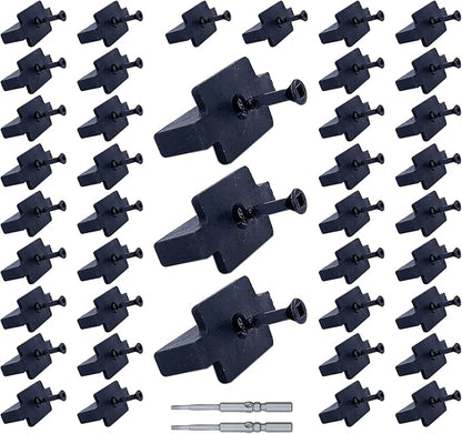 1000PCS Hidden Fasteners Deck Fastener Clip Universal Nylon Clips Decking Fasteners Preloaded T Clips for Installing Composite Deck Boards