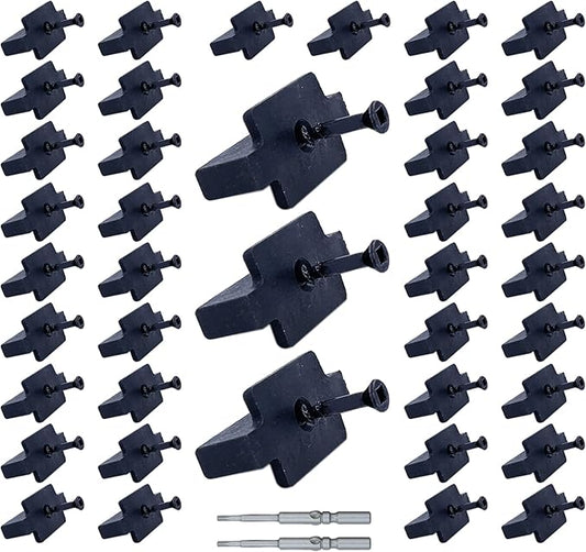 1000PCS Hidden Fasteners Deck Fastener Clip Universal Nylon Clips Decking Fasteners Preloaded T Clips for Installing Composite Deck Boards