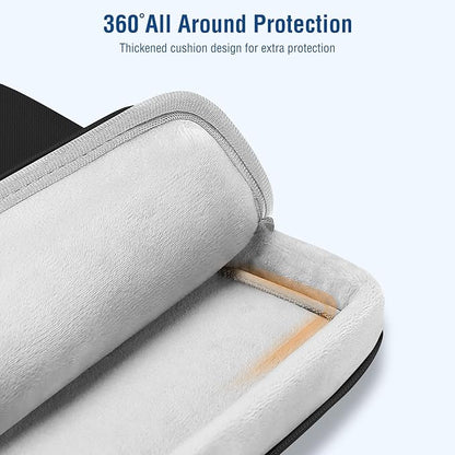 MOSISO 360 Protective Laptop Sleeve Compatible with MacBook Air/Pro, 13-13.3 inch Notebook, Compatible with MacBook Pro 14 inch M4 M3 M2 M1 2024-2021, Matching Color Sleeve Bag with Belt, Black