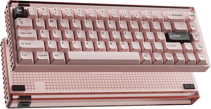 MelGeek MADE68 Pro Wired Keyboard, Hall Effect Magnetic Switch Gaming Keyboard, 65% Compact Rapid Trigger, Hot-Swappable, RGB Snap Tap & Adjustable Actuation, Online HIVE Custom (Pink)