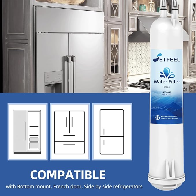 Edr3rxd1 4396841 Water Filter Replacement For Everydrop Filter 3, Compatible With Kenmore Refrigerator 9083, Whirlpool Ice and Water whr3rxd1, kad3rxd1, 9030, 460-9083, 3 Pack SETFEEL
