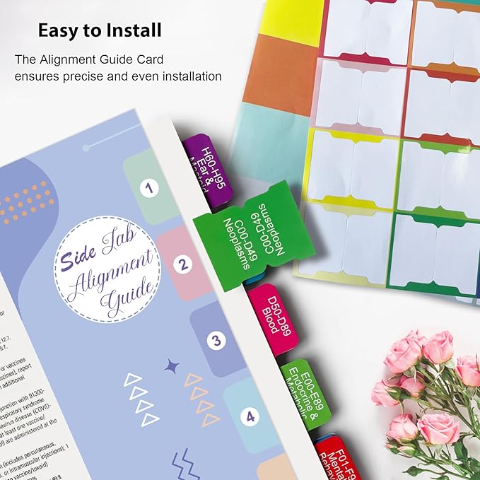 Index Tabs for AAPC Version HCPCS Level II 2025, Upgraded Complete Book Tabs Set (Book not Included), Color-Coded Tabs for Every Chapter with Code Ranges, Laminated & Waterproof & Repositionable