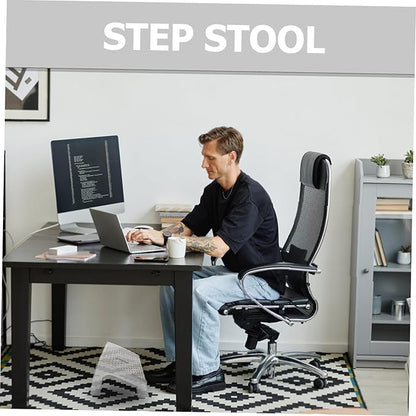 Ergonomic Plastic Foot Rest Stool for Adults Under Desk Foot Supporting Stool Angle Footstool for Office and Home Use Relieves Leg and Back Fatigue