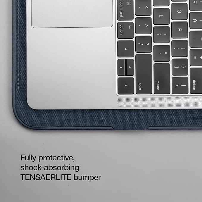 Incase ICON Sleeve with Woolenex - MacBook Pro 14 inch Case - 2024, 2023, 2022, 2021, M4, M3, M2, M1 - Fitted MacBook Case, Laptop Sleeve, Hard Cover, Durable, Lightweight - Heather Navy