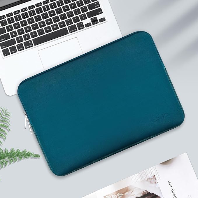 MOSISO Laptop Case 13.3 inch, 13-13.3 inch Laptop Sleeve Bag Compatible with MacBook Air/Pro 13/Pro 14 M5 M4 M3 M2 M1, HP Dell ASUS Lenovo, Neoprene Computer Sleeve Bag with Small Case, Deep Teal