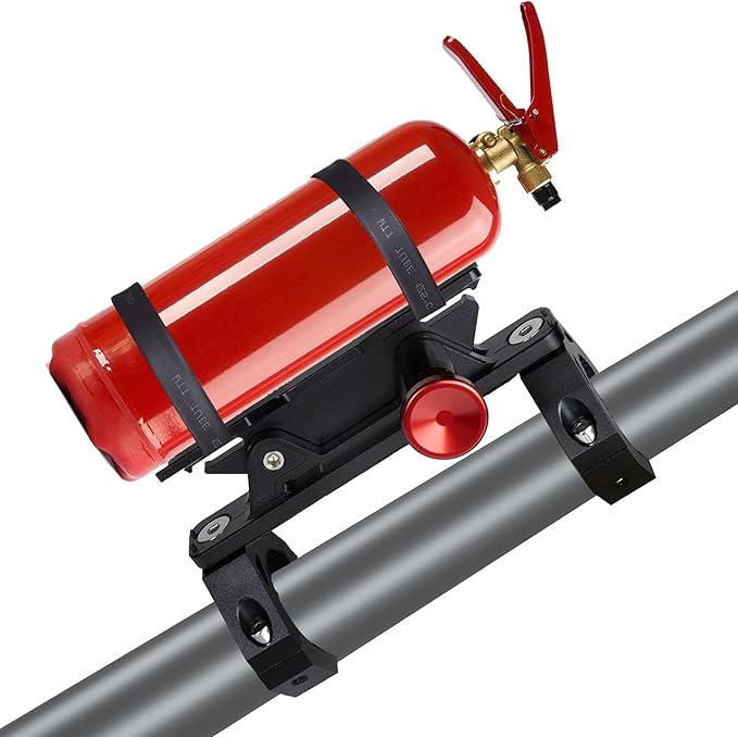Fire Extinguisher Mount Bracket, Aluminum UTV Quick Release Fire Extinguisher Mount for 1.75''-2'' Roll Bar, Universal for UTV RZR Polaris Ranger Jeep Wrangler, with 4 Clamps
