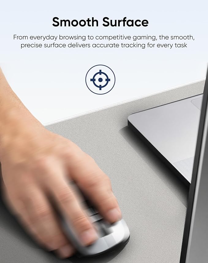 Waterproof Large Gaming Mouse Pad with Durable Stitched Edges, Non-Slip Rubber Base, Grainy Jacquard Mouse Mat Desk Pad for Home Office Gaming, 35.4''x15.7''x0.12'', Matte Beige