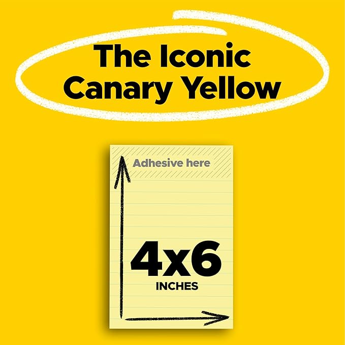 BIC Gelocity Pro Blue Gel Pens, Medium Point (0.7 mm), 12-Count Pack and Post-It Super Sticky Notes, 4 in x 6 in, Canary Yellow, Lined, 5 Pads/Pack, 90 Sheets/Pad, School and Office Supplies