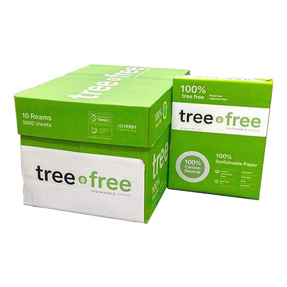 Tree Free Copy Paper 8.5 x 11, 92 Bright 20 lb. Made from Sugarcane Waste Fiber Carbon Neutral 40 Carton - 200,000 Sheet Pallet