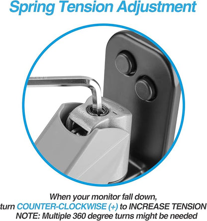 AVLT Single 32" Monitor Wall Mount [Short] fits One Flat/Curved Computer Monitor Full Motion Height Swivel Tilt Rotation Adjustable Monitor Arm - VESA/Cable Management