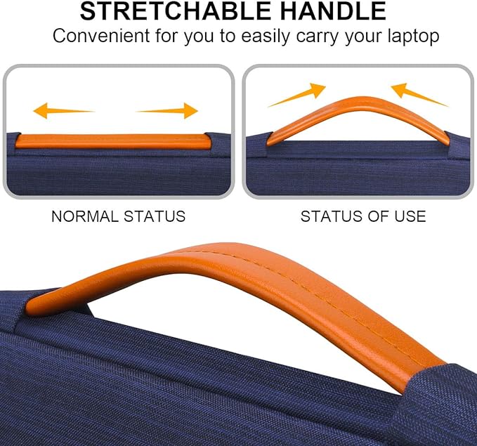 Lacdo 360° Protective 16 Inch Laptop Sleeve Case for 16 Inch HP Lenovo ASUS Acer Dell Laptop/HP Pavilion Envy/Lenovo ThinkPad IdeaPad/Acer Swift/ASUS Vivobook/Dell Computer Bag, Blue