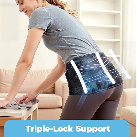 Ultra Sacroiliac SI Hip Belt for Women and Men, [Upgraded Medical-Grade] Adjustable Breathable Hip Brace, Sciatica Pain Relief Devices, Trochanter Brace for Relieving Lower Back Pain, Pelvic Pain & Sciatica (XXX-Large)