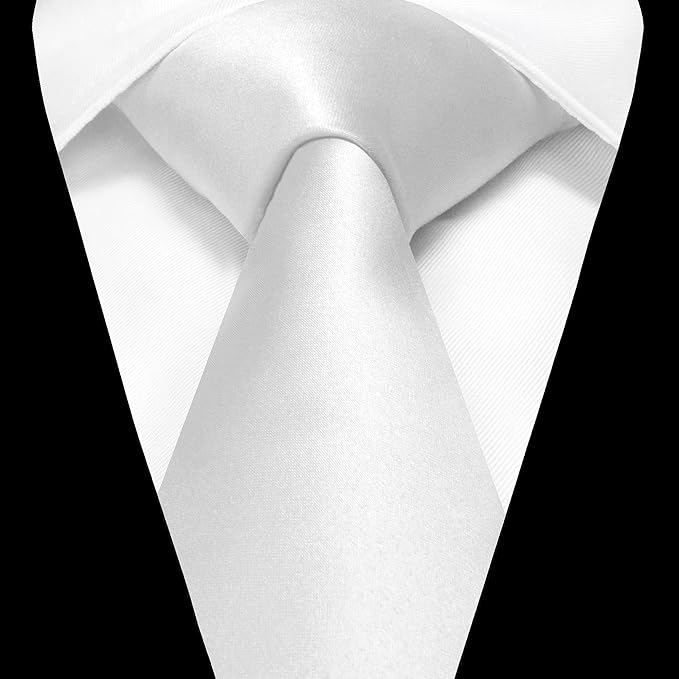 RBOCOTT Solid Color Tie and Pocket Square Hankerchief with Lapel Pin Set for Men