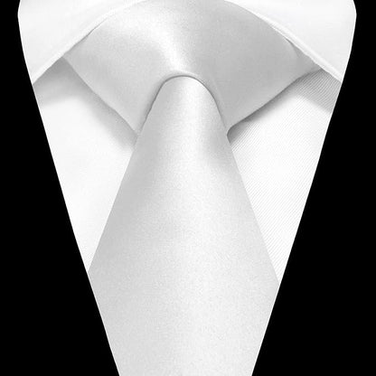 RBOCOTT Solid Color Tie and Pocket Square Hankerchief with Lapel Pin Set for Men