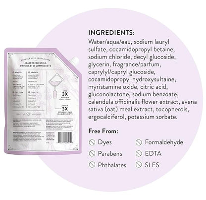 J.R. Watkins Gel Hand Soap Refill, Moisturizing Hand Wash, Alcohol-Free, Cruelty-Free, Lavender, 34 Fl Oz (Pack of 3)
